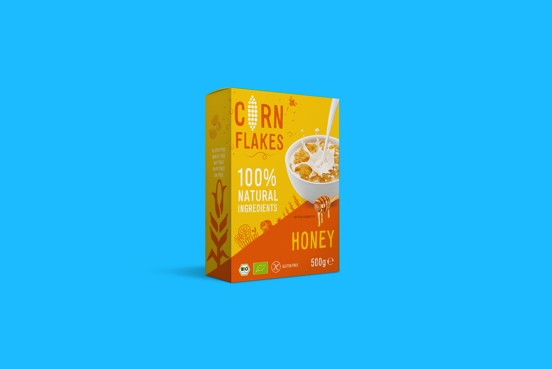 Corn Flakes Honey Packaging Design