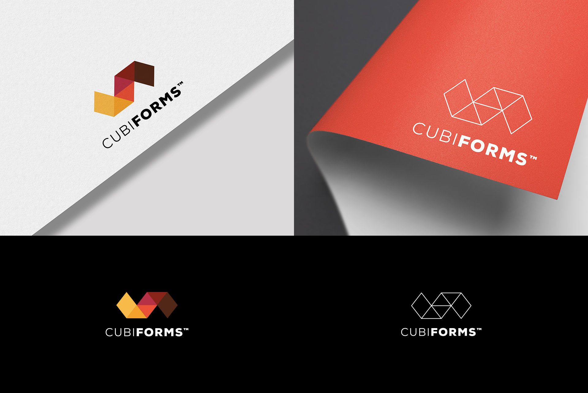 CubiForms Logo Geometric Branding