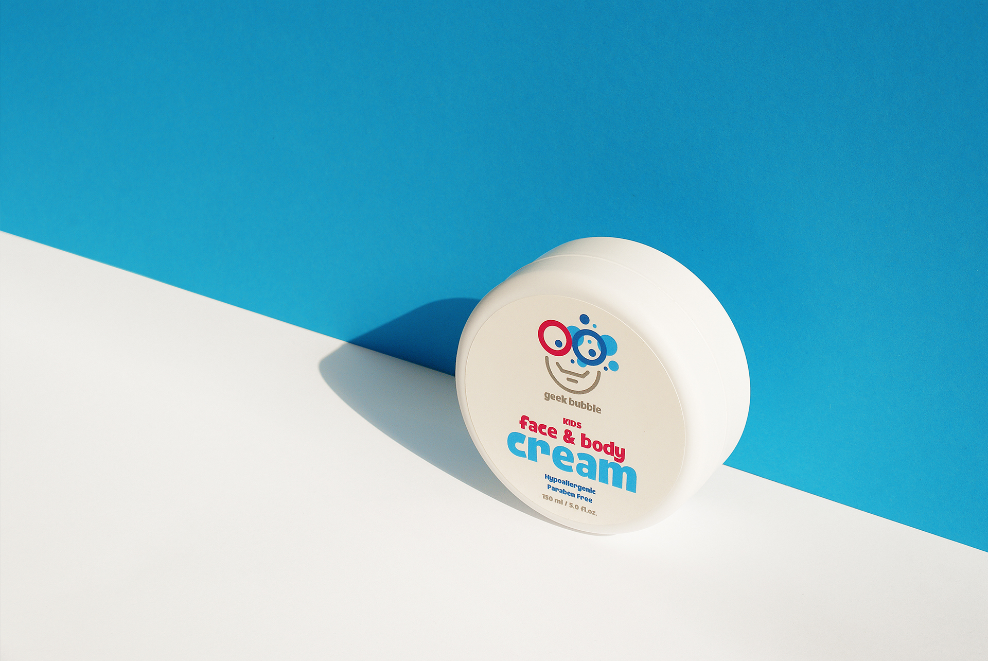 Packaging Design Face & Body Cream Kids Geek Bubble